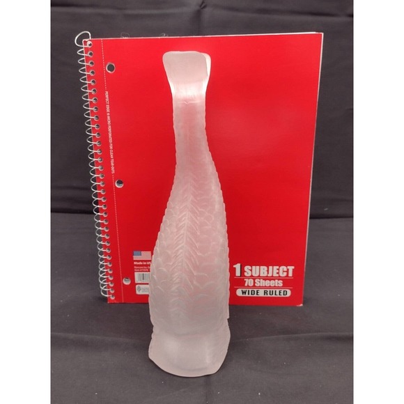 Mid Century Frosted Glass Vintage Koi single Candlestick Holder - Picture 6 of 6